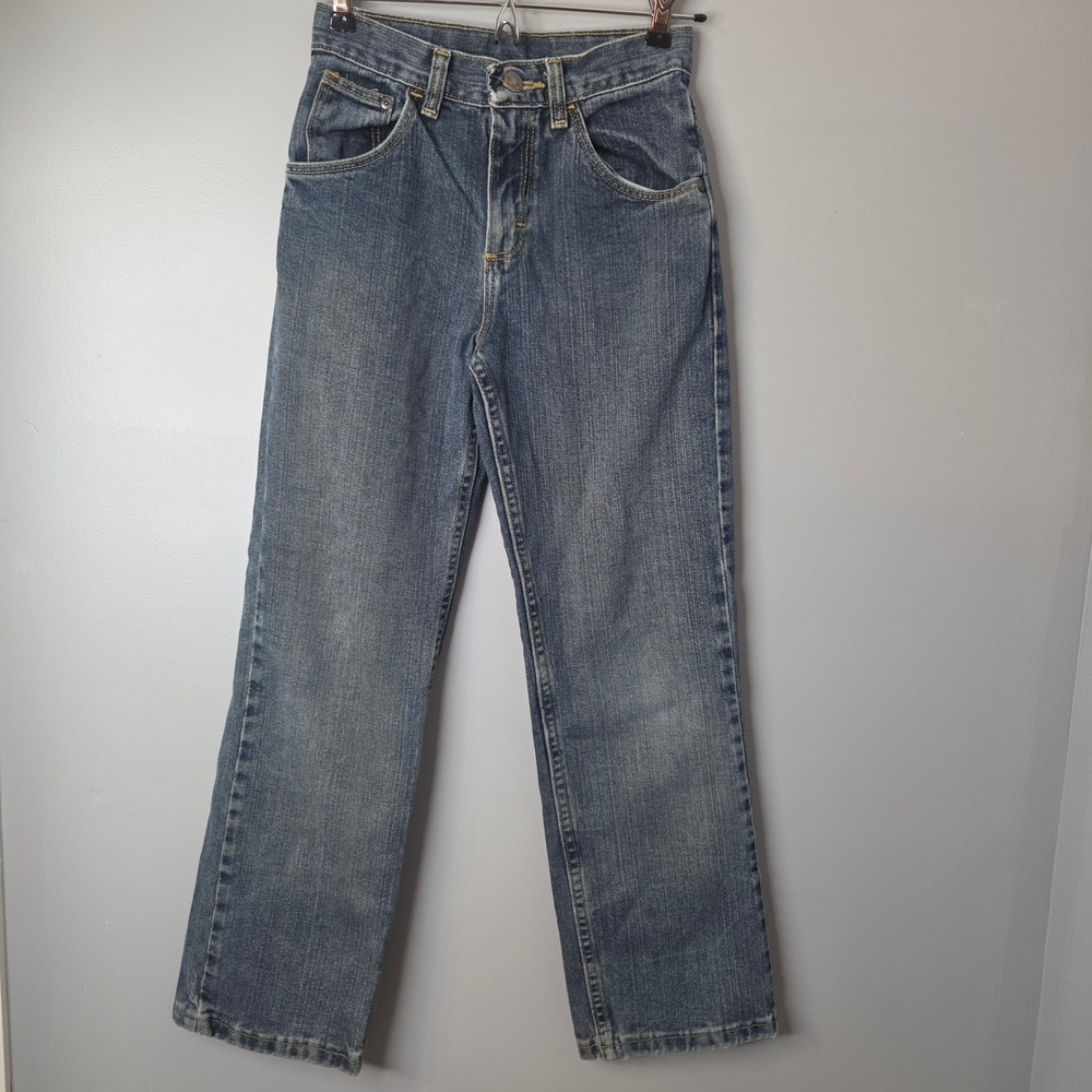 Wrangler Boys Blue Denim Straight Leg Jeans Medium Wash 5-Pocket Kids Size 12x24